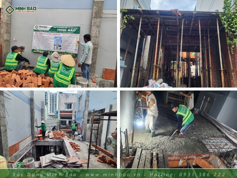 Minhh Bảo thi công công trình nhà anh Liêm