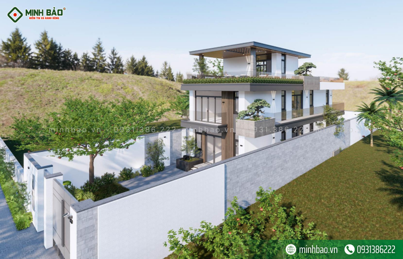 Ngôi nhà diện tích 6,4x20m nằm trên khu đất rộng