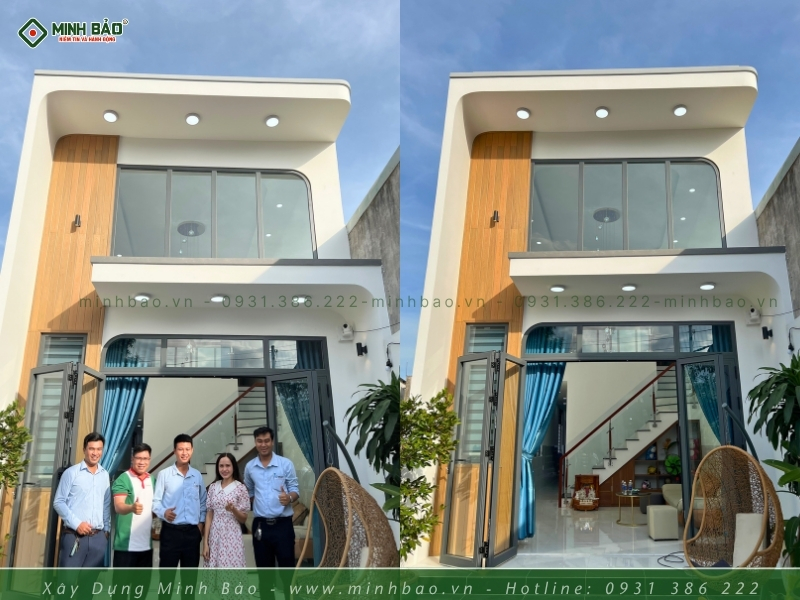 Ngôi nhà gác lửng của chị Dung sau khi thi công