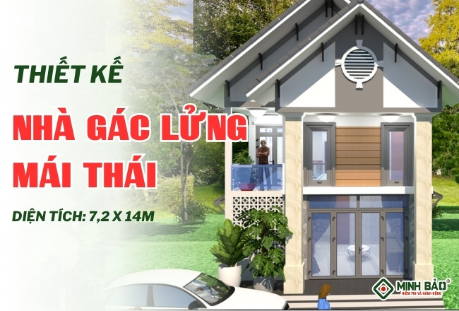 Mẫu Thiết Kế Nhà Gác Lửng Mái Thái Đẹp