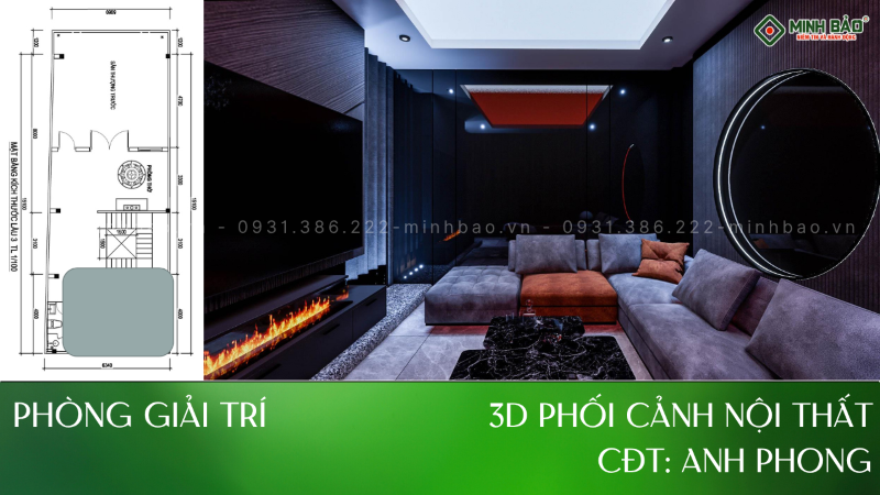 Phòng karaoke - Thiết kế nhà 4 tầng Biên Hòa