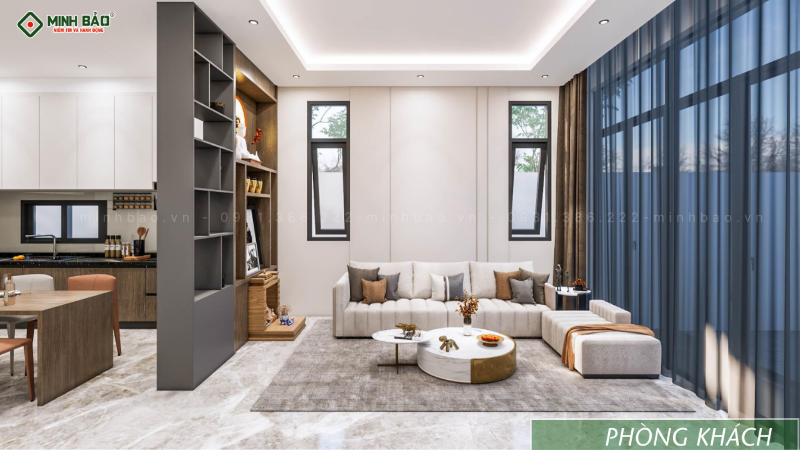 Phòng khách liền bếp