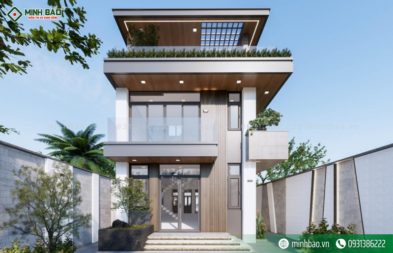 Thiết kế mặt tiền nhà chị Phương