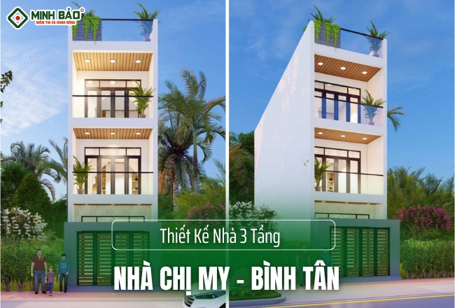 Thiết Kế Nhà 3 Tầng Hiện Đại Của Chị My Tại Bình Tân