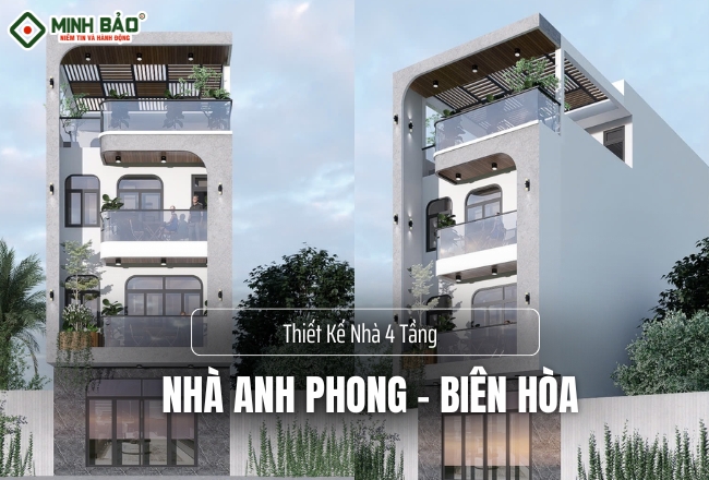 Thiết Kế Nhà 4 Tầng Biên Hòa – Mẫu Nhà Sang Trọng