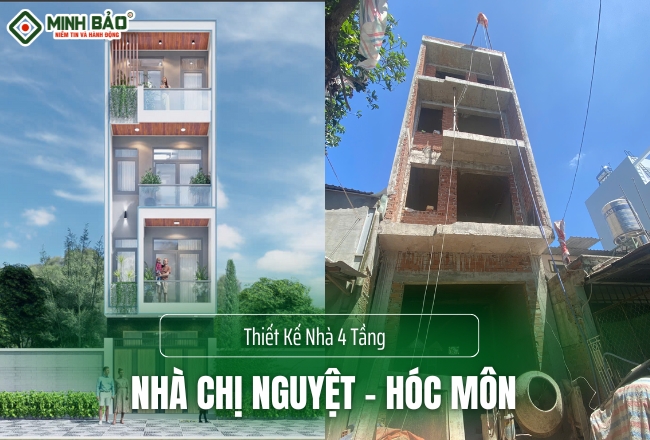 Thiết Kế Nhà 4 Tầng Hóc Môn – Mẫu Nhà Hiện Đại