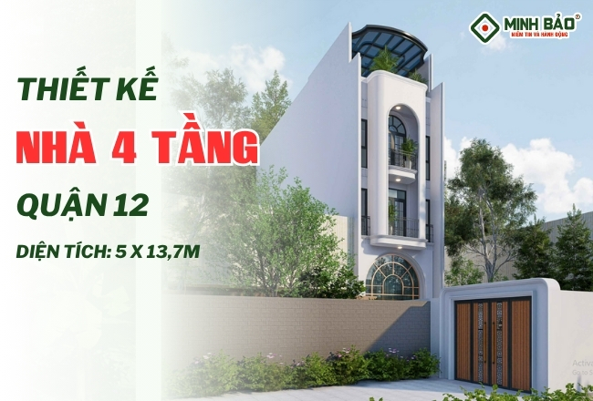 Thiết Kế Nhà 4 Tầng Quận 12 | Mẫu Nhà Phố Sang Trọng, Cao Cấp Của Anh Liêm