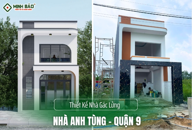 Thiết Kế Nhà Gác Lửng Quận 9, Diện Tích 4×9,6m Của Anh Tùng