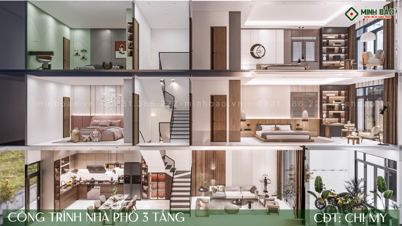 Tổng quan thiết kế nội thất | Mẫu thiết kế nhà 3 tầng hiện đại