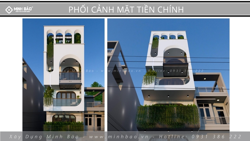 3D mặt tiền chính