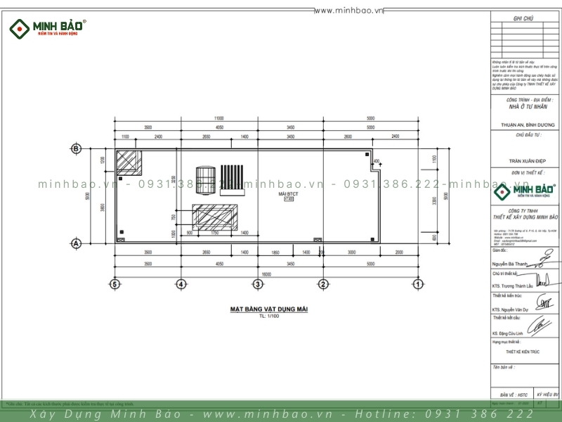 Bố trí vật dụng tầng mái