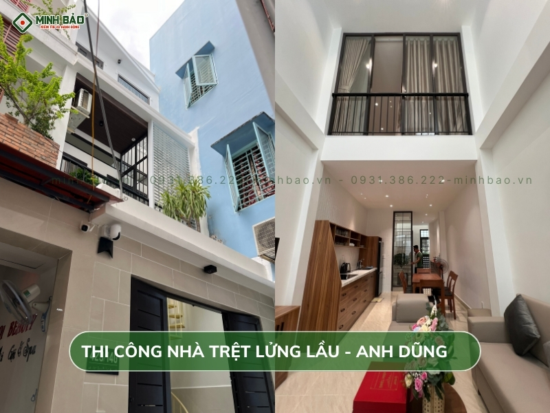 Công trình xây nhà trệt lửng lầu
