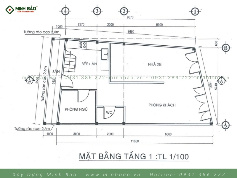 Mặt bằng tầng 1
