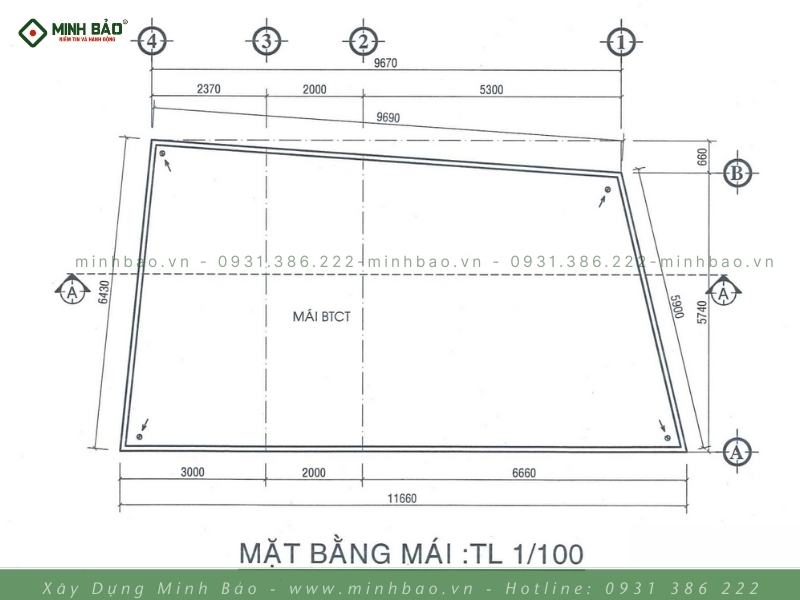 Mặt bằng tầng mái