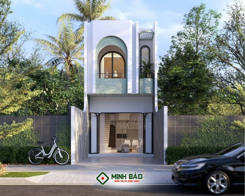 Mặt tiền nhìn vào cửa chính