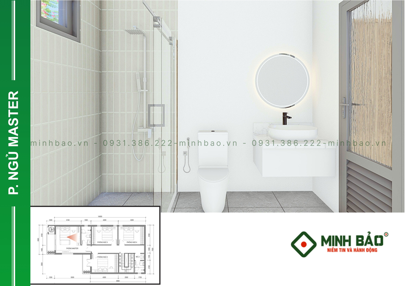 Nhà vệ sinh trong phòng ngủ master
