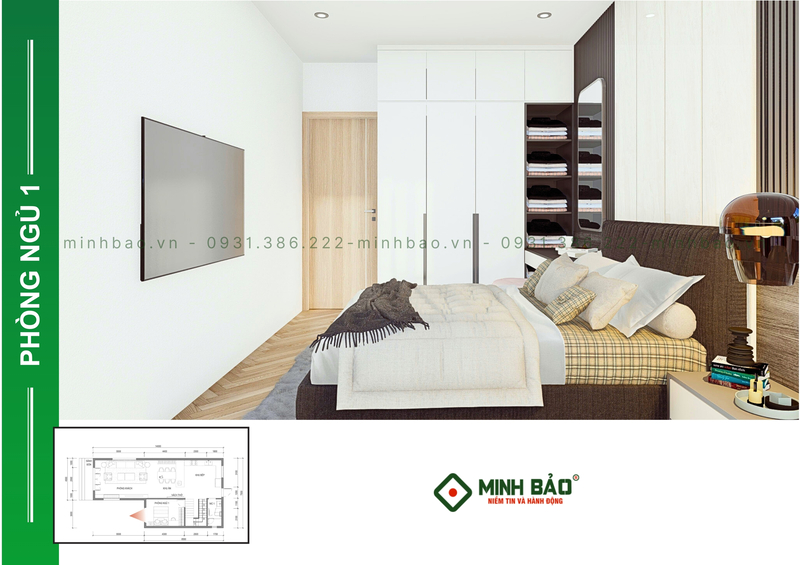 Phòng ngủ 1 thông thoáng