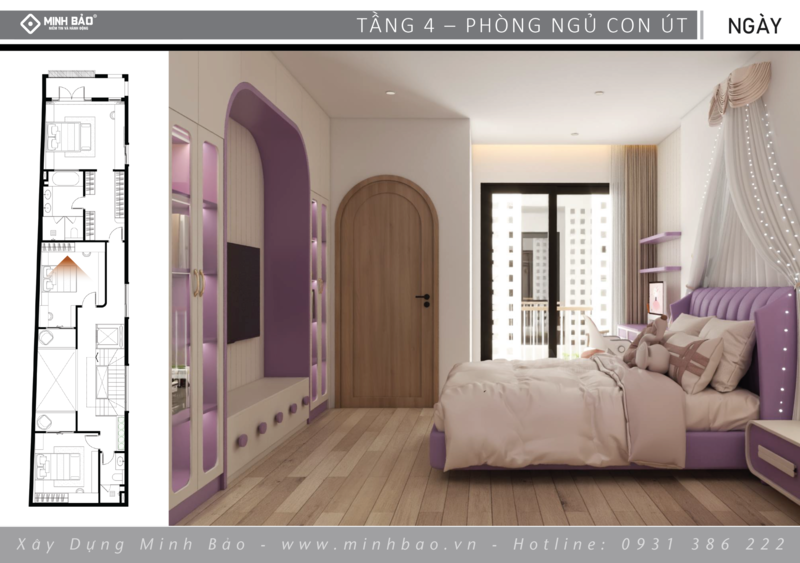 Phòng ngủ bé Út