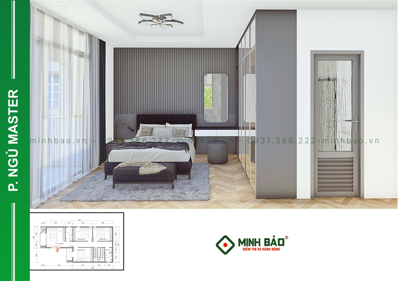 Phòng ngủ master có nhà vệ sinh riêng