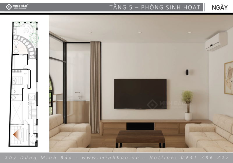 Phòng sinh hoạt tại tầng 5