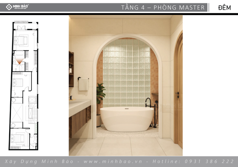 Phòng tắm của phòng ngủ master