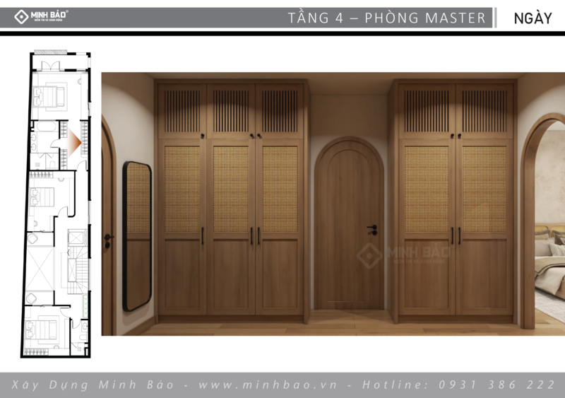 Phòng thay đồ của phòng ngủ master