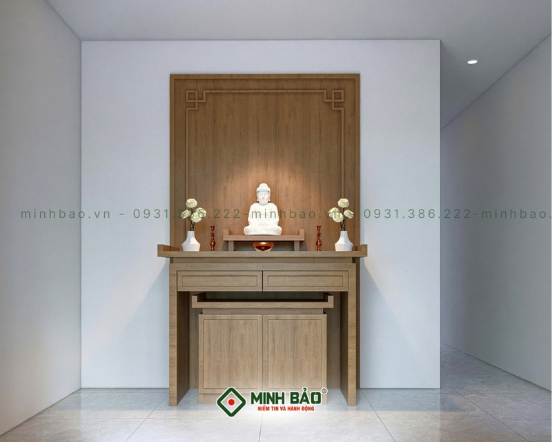 Phòng thờ sáng thoáng