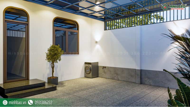 Sân sau nhà anh Minh