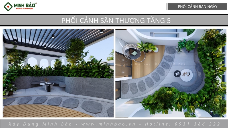 Sân thượng tầng 5