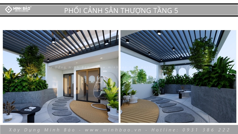 Sân thượng tầng 5