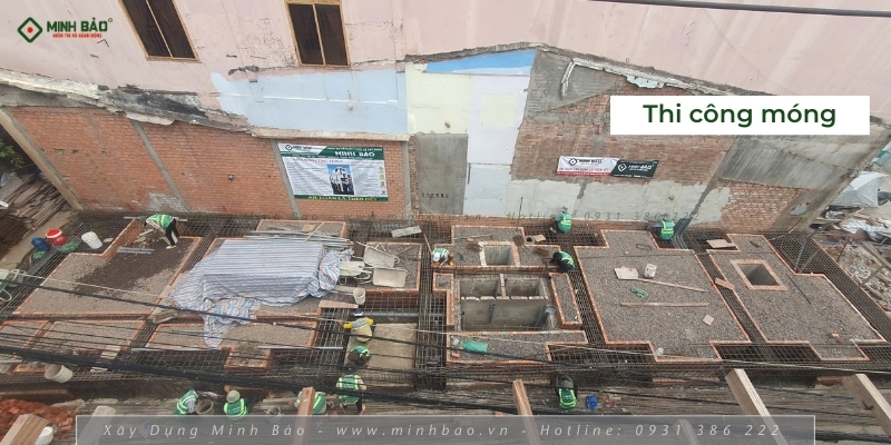 Thi công thép móng