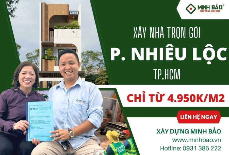 Tìm hiểu dịch vụ xây nhà trọn gói phường Nhiêu Lộc HCM