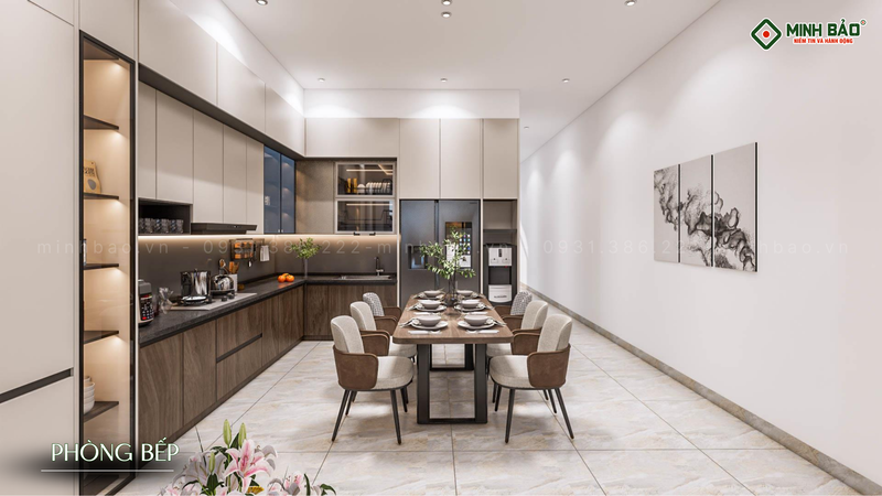 Tổng quan bếp - Mẫu thiết kế nhà 2 tầng đẹp