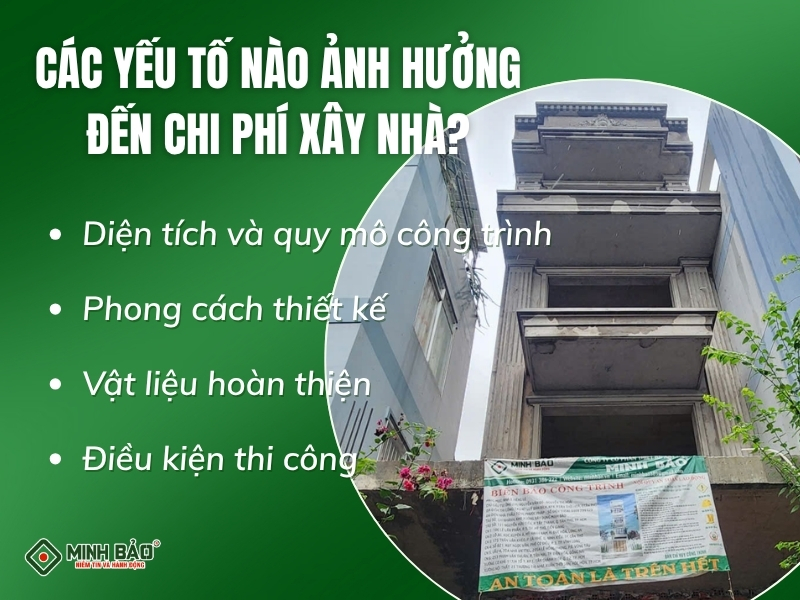 Các yếu tố ảnh hưởng đến chi phí xây dựng