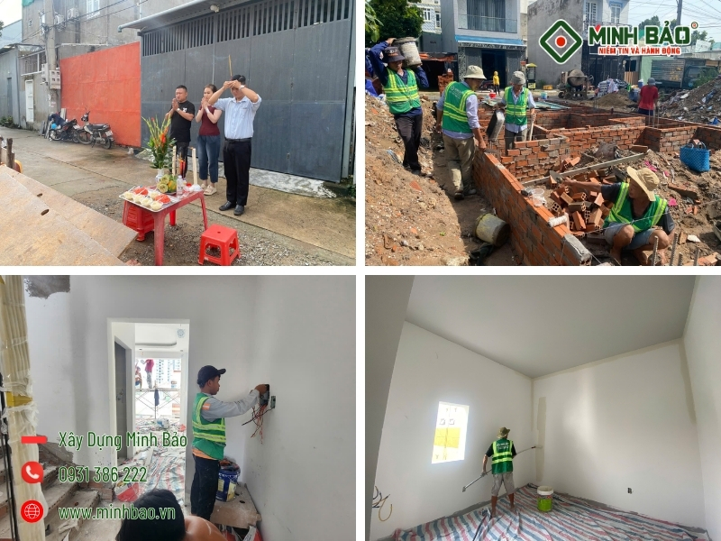 Minh Bảo thi công xây nhà trọn gói phường Trung Mỹ Tây HCM