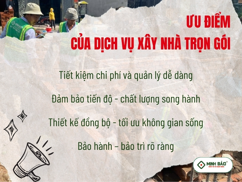Ưu điểm của dịch vụ xây nhà trọn gói