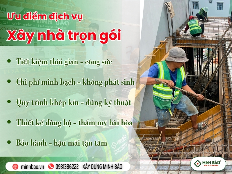 Ưu điểm của dịch vụ xây nhà trọn gói