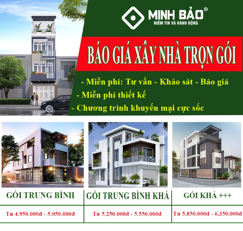 Báo giá xây nhà trọn gói phường Bình Hưng Hòa HCM
