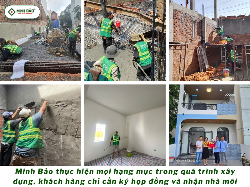 Các hạng mục công việc trong xây nhà trọn gói