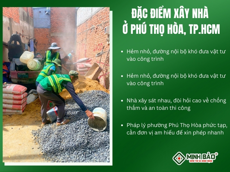 Đặc điểm xây dựng tại Phú Thọ Hòa