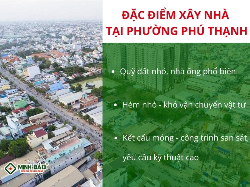 Đặc điểm xây nhà tại phường Phú Thạnh HCM
