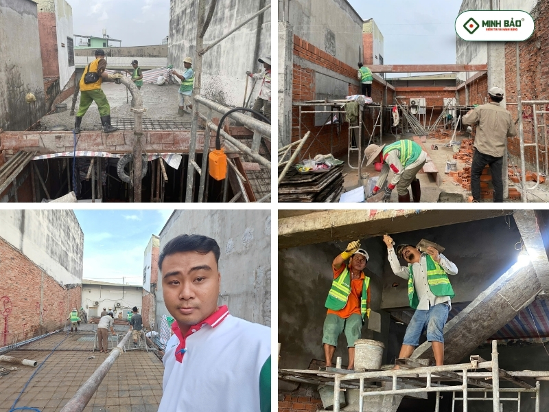 Đội ngũ thi công chất lượng, luôn có mặt của giám sát khi thi công