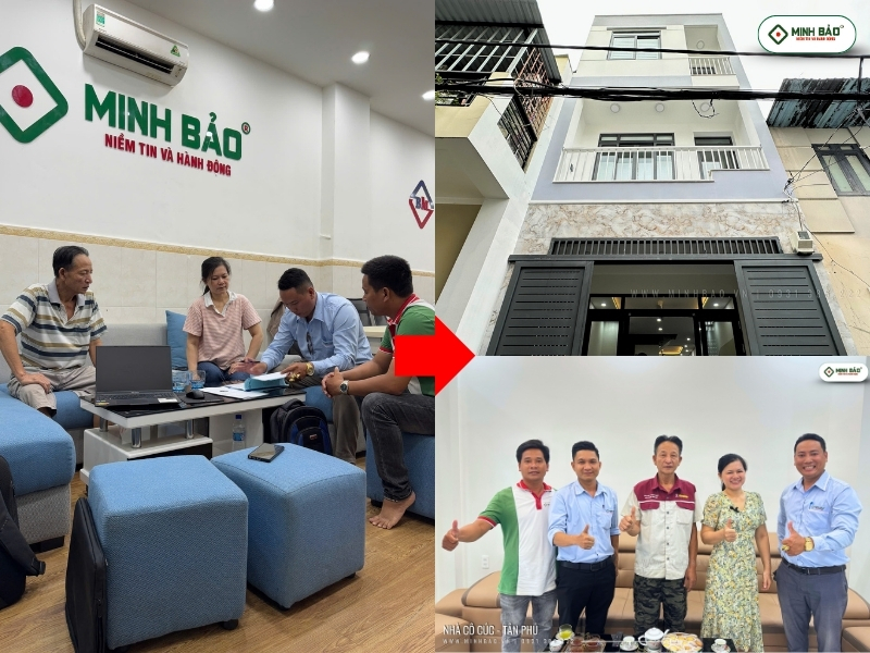 Khách hàng Minh Bảo từ khi ký hợp đồng đến khi bàn giao nhà