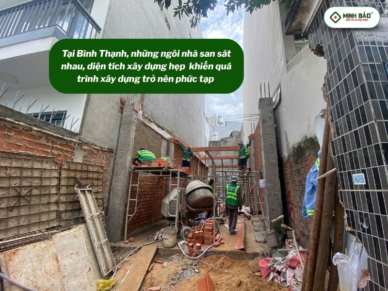 Khu vực Bình Thạnh thi công phức tạp