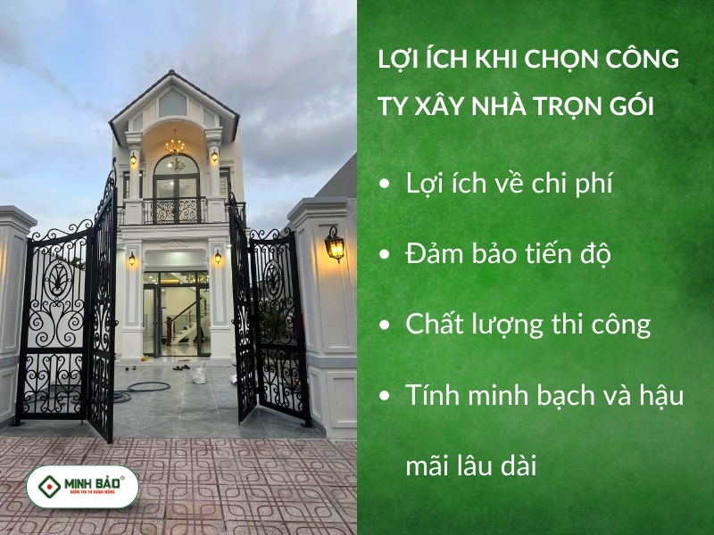 Lợi ích của dịch vụ xây nhà trọn gói 