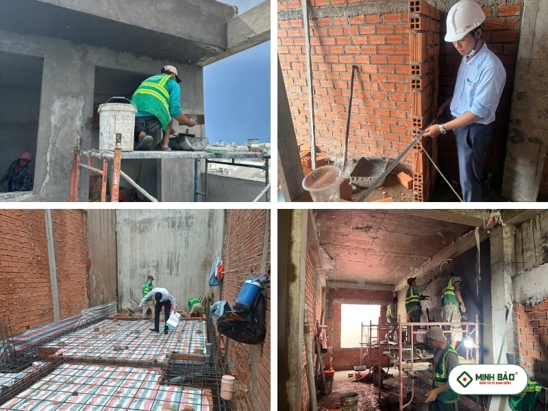 Minh Bảo thi công chất lượng - trong quá trình thi công luôn có mặt của giám sát