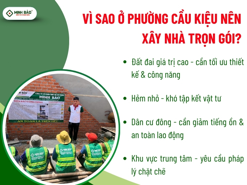 Vì sao ở phường Cầu Kiệu nên xây nhà trọn gói