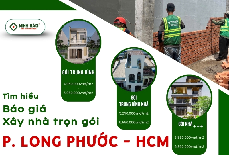 Dịch vụ xây nhà trọn gói phường Long Phước HCM