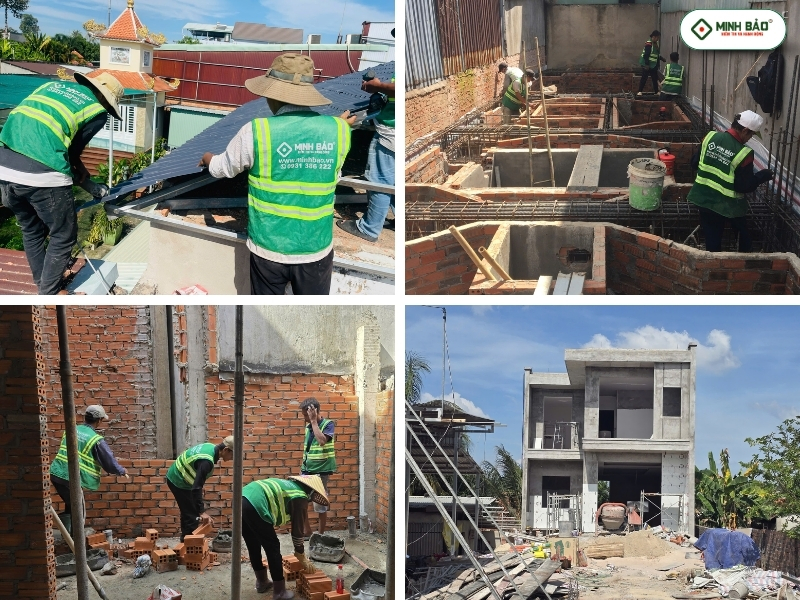 HÌnh ảnh Minh Bảo thi công xây dựng nhà
