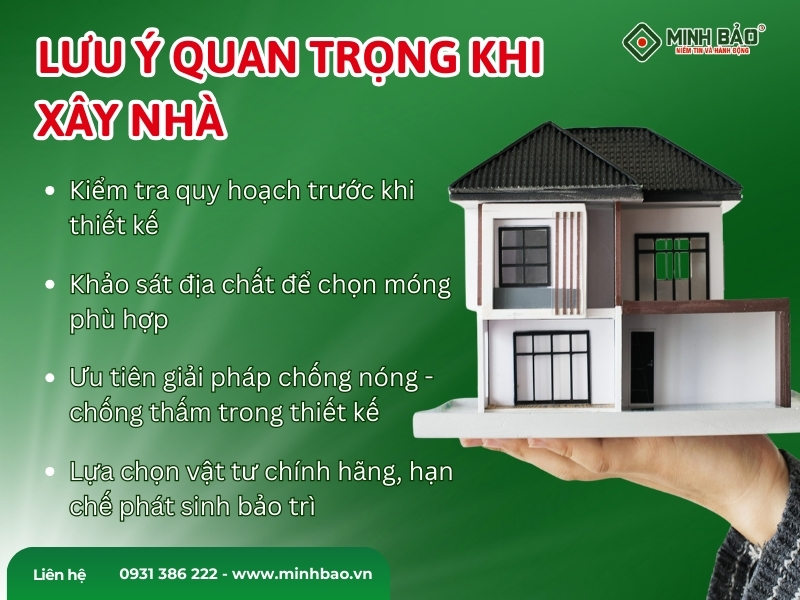 Lưu ý quan trọng khi xây nhà